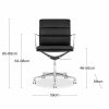 Urma Low Back Office Chair, Black & Chrome