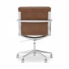 Urma Low Back Office Chair, Vintage Tan & Chrome