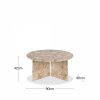 Vega Round Coffee Table, Latte Marble