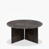 Vega Round Coffee Table, Storm Grey Marble