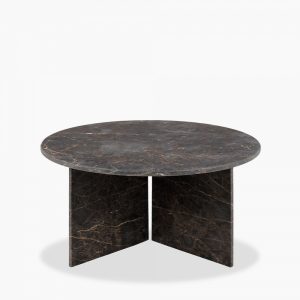 Vega Round Coffee Table, Storm Grey Marble
