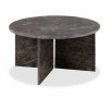 Vega Round Coffee Table, Storm Grey Marble
