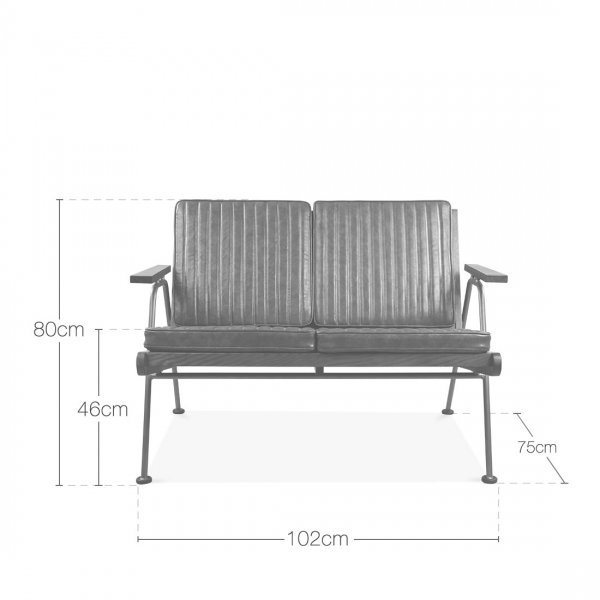 Wickham 2 Seater Sofa, Brown