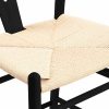 Wish Wooden Kitchen Stool, Natural Weave & Black