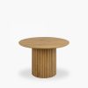 Yale 4 Seat Round Dining Table, Oak