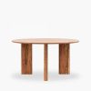 Yette 4 Seat Round Dining Table, Acacia Wood