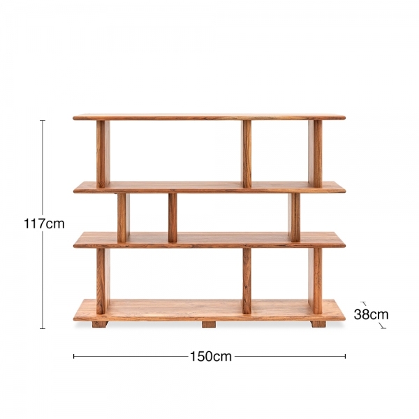 Yette Bookcase & Display Unit, Acacia Wood