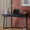 Zephyr Wooden Desk, Black Mango Wood