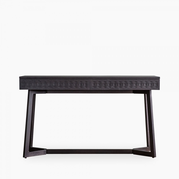 Zephyr Wooden Desk, Black Mango Wood